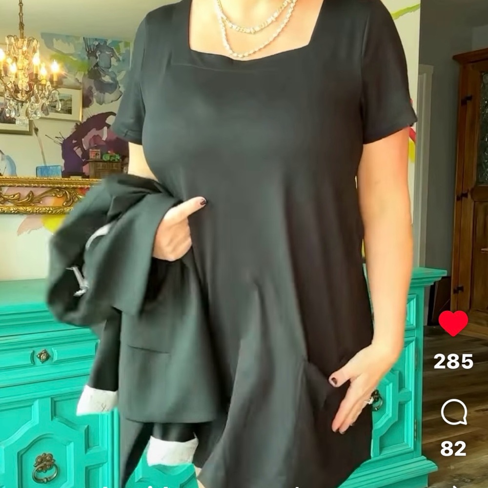 Stylish Black Short Sleeve Dress